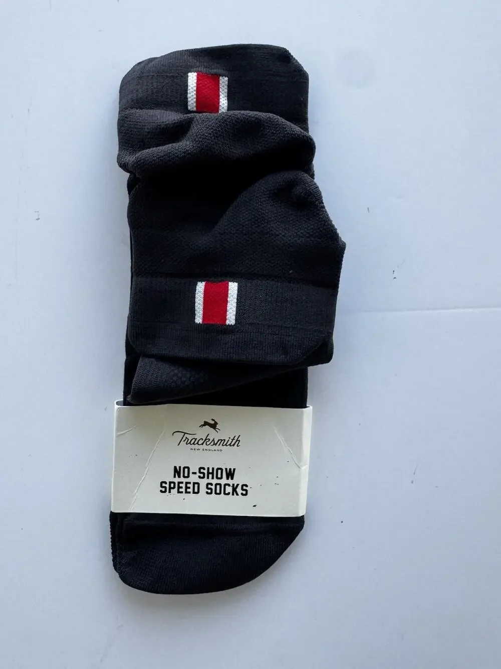 Tracksmith No Show Speed Socks Black Size Large 10.5-12